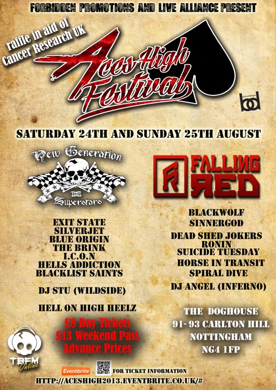 EVENT NEWS: TBFM SPONSOR ACES HIGH FESTIVAL IN NOTTINGHAM AUGUST 2013