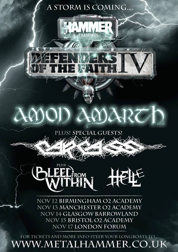 AMON AMARTH to headline Defenders Of The Faith UK tour
