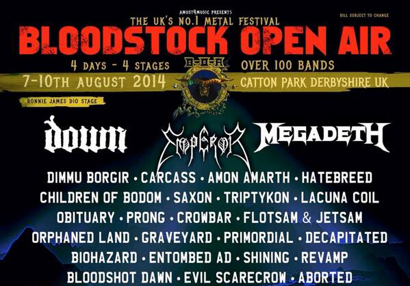Eighteen More Bands Confirmed For BLOODSTOCK OPEN AIR 2014