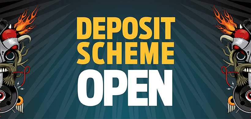 Time is almost up for the first payment for the Deposit Scheme for DOWNLOAD 2015 Tickets