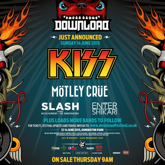 Kiss Announced to Close Download 2015