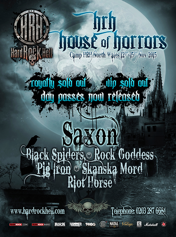 SAXON To Headline Hard Rock Hell 9 – House of Horrors