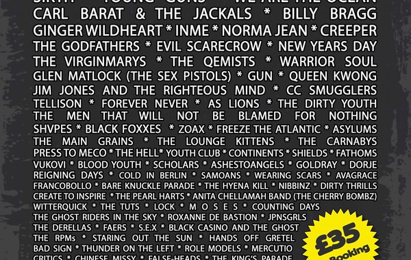 More Bands Announced For CAMDEN ROCKS 2016 Including Sets From CARL BARAT & THE JACKALS, BILLY BRAGG And Rising UK Rockers CREEPER!